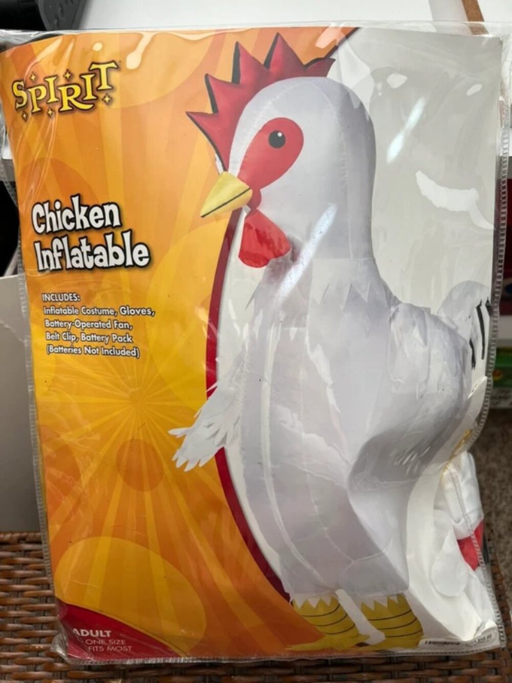 Spirit Chicken Inflatable Costume Adult One Size Fits Most